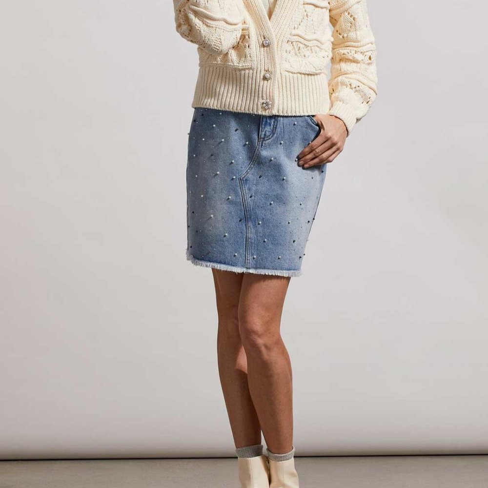 Tribal Skirt Denim  Skirt
